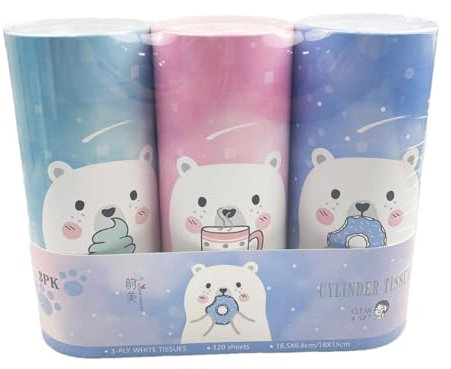 Car Tissues Holder With Facial Tissues | Car Cup Holder Tissue Box Set - Space-saving Pull-out Cylindrical Tissue Set Safe Wood Pulp