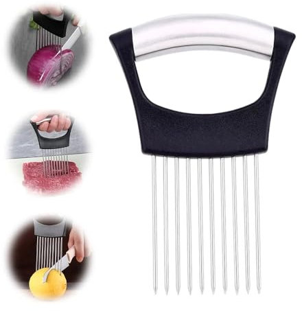 CBPNEISEK 2024 New Food Slice Assistant,Stainless Steel Onion Holder Kitchen Gadgets,Easy Quick Slicer for Tomatoes Lemon Potato Meat Slicer for Home Use /1425