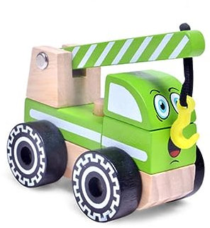 DRESSOOS Engineering-LKW Bauwagen Spielzeug für Kinder Mini-Spielzeug zabawki dla dziewczynki Kinder holzspielzeug Boys Toys puppenwagen Konstruktionsspielzeug Modellauto aus Holz Bambus