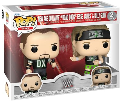 Funko Pop! WWE: New Age Outlaws - Road Dogg Jesse James - 2PK - Vinyl-Sammelfigur - Geschenkidee - Offizielle Handelswaren - Spielzeug Für Kinder und Erwachsene - Sports Fans