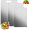 YKHSUAOU tagliere in titanio per cucina Tagliere Acciaio Inox Tagliere In Acciaio Inox Alimentare Tagliere In Titanio Tagliere Da Cucina Acciaio Ideale Per Tagliare Carne, Frutta, Verdura (3)