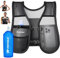 PORTHOLIC Gilet de Course pour Homme et Femme avec Bouteille d'eau de 500 ML | Gilet d'hydratation réglable | Réfléchissant | Léger | 6 Poches | Accessoires de Course pour la randonnée et la Course à
