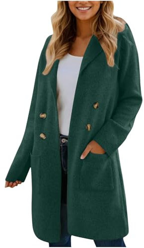 TTFDJG Damen Übergangsjacke Frühling Sportlich Trenchcoat Jacke Winter Warm Fleecejacke Teddy Mantel Winter