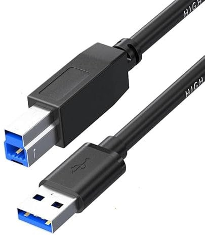 USB 3.0 Printer Cable For printer,1.8m USB 3.0 to USB B Cable,Type A to Type B 4.8Gbps High-Speed Printer Cord,Universal Durable & Secure A to B Connection Compatible with Printers,USB A/B devices
