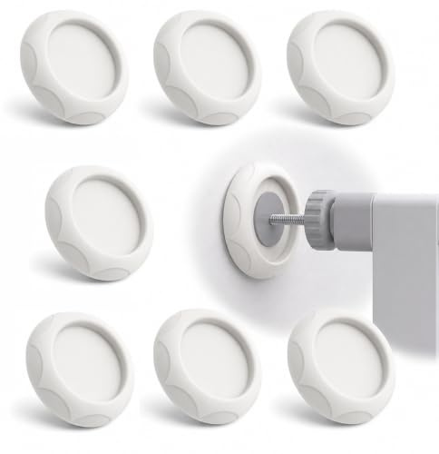 Oiieco 8Pcs Silicone Baby Gate Wall Protectors, Stair Gate Wall Saver for Pressure Mounted Safety Gates, Non Slip Wall Cups for Baby Gate Extension, Banister Guard for Babies & Pets