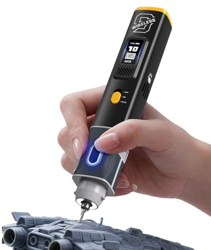 FISHOAKY Tagliatore ultrasonico senza fili, Taglierina Ad Ultrasuoni con 50 lame, 40 Khz Tagliatrice ad ultrasuoni per plastica, resina, legno, Pcb e fibra di carbonio, 30 W