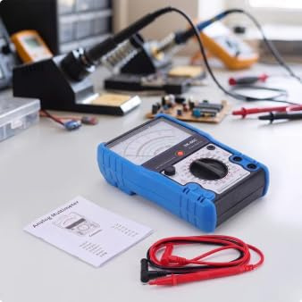 SK-88C Multimetro analogico, 11 funzioni AC/DC Tensione Corrente Resistenza Tester con Custodia in Silicone per la Riparazione di Apparecchi e Elettrici