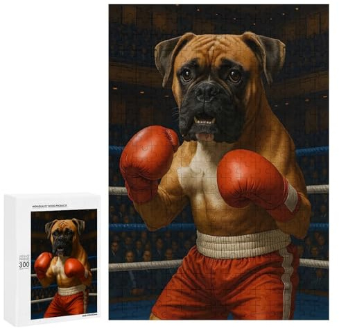300 PCS Puzzles Für Teenager Boxer Dog in Boxing Ring Puzzles Für Teenager: Spaßspiele, Analyse Und Logik – Geschenke Zu Weihnachten Und Geburtstagen 300 PCS