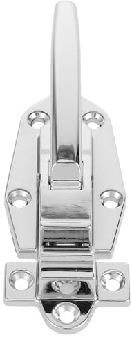 jojofuny Loquet de Porte en Alliage de Zinc Argenté pour Four et Congélateur, Fixation par Vis Sécurisée, Poignée Élégante pour Usage Domestique et Commercial