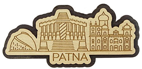 Printtoo Wohnkultur Patna India Denkmaeler Souvenir Gravierte Holz Kuehlschrankmagnet
