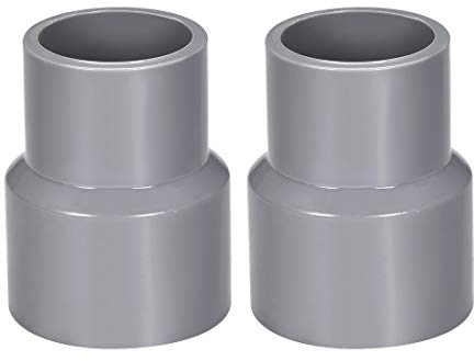 sourcing map Réducteur de Tuyau PVC DWV Hub 40 Gris 25mm x 32mm Douille 2Pcs