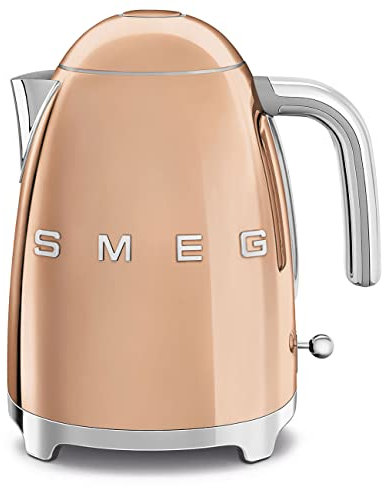 50’s Style Jug Kettle, Soft Opening, 360 Swivel Base, Anti-Slip Feet, 300W, 1.7L, Rose Gold