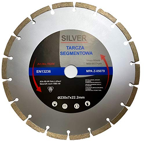 Diamantscheibe 230mm - Profi Qualität für Beton, Granit, Stein, Pflaster uvm. Diamant-Trennscheibe geeignet für den beruflichen Dauereinsatz
