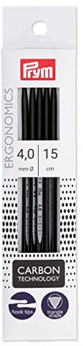 Prym 194184-1 Stricknadeln, Kunststoff, schwarz, 4 mm