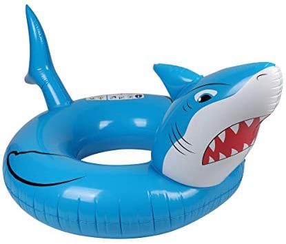 AirMyFun Flotador Redondo XXL Piscina y Playa - Tiburón ø115cm