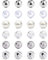AceFun 16G Edelstahl Ersatzkugeln Piercing Kugel für Lippenpiercing Labret Ohrringe Septum Ringe 3 mm Weißkugel 24Stk