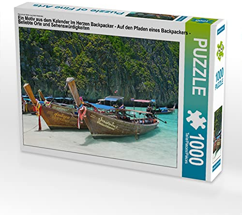 CALVENDO Puzzle Im Herzen Backpacker - Auf den Pfaden eines Backpackers - Beliebte Orte und Sehenswürdigkeiten 1000 Teile Lege-Größe 64 x 48 cm Foto-Puzzle Bild von Piera Marlena Büchler