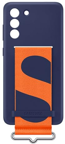 Samsung Silicone Cover with Strap custodia con fascia per Galaxy S21 FE, Navy