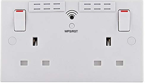 13A 2G Switched SKT WiFi Extender, SWITCHES, Socket OUTLETS Switch RANGES Electrical, 1 Piece Pack - 922WR-01