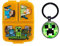 OM SUPPLIES Minecraft Sandwich Lonchera con 3 compartimentos múltiples para niños, escuela, incluye llavero de Minecraft