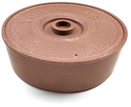 HAWOK Tortilla Warmer with Lid, Pancake Keeper, Food Container, Microwavable Tortilla Keeper, Brown