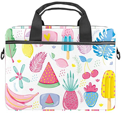 Frutta Laptop Spalla Messenger Bag Crossbody Valigetta Messenger Sleeve per 13 13.3 14.5 Pollice Tablet Del Computer Portatile Proteggere Tote Bag Caso, Frutta, 11x14.5x1.2in /28x36.8x3 cm