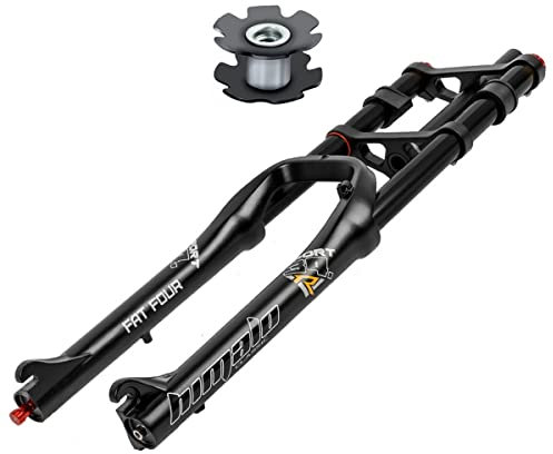 Forcelle Grasse 26”4.0 Sospensione Aerea Freno A Disco Forcelle Mountain Bike 1-1/8 Dritto E-Bike Forcella Anteriore BMX MTB DH Corsa 170mm Blocco Della Corsa E Regolazione Dello Smorzamento QR 2850g