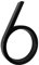 Numéro Six de Maison/Rue à Visser - Noir - Aspect Flottant - 12.5 cm (6)