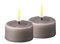 Deluxe Homeart Flammenloses LED-Jumbo-Teelicht-Set für den Innenbereich, mit Real Flame™-Technologie, batteriebetriebene Kerze (grau)