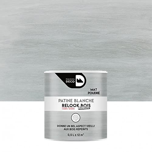 Patinepoutre et lambris Relook bois MAISON DECO, blanche mat, 0.5 l
