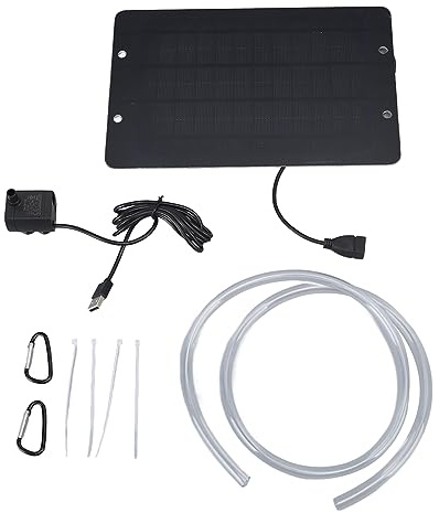 Solarbrunnen, Hocheffizienter Solarpanel-Vogelbadbrunnen mit Wasserpumpe, USB-Schnittstelle, Vielseitiger Solarwasserbrunnen für den Terrassengarten