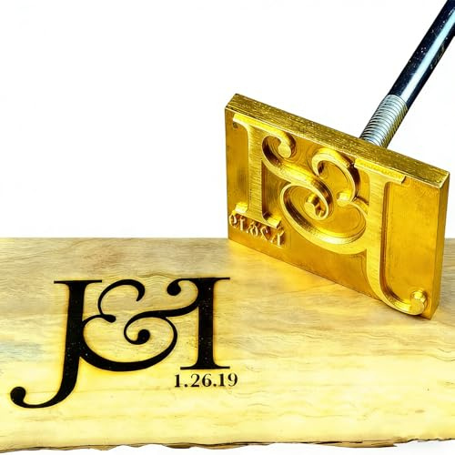 Brandeisen für Holz, personalisierter Brandeisen-Hitzestempel für Holzarbeiter, inklusive Griff (2,5 x 2,5 cm)