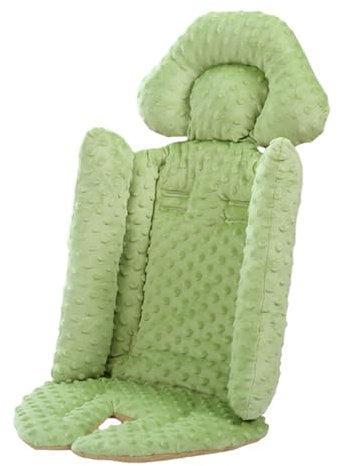 Kinderwagenkissen, Kinderwagenkissen, atmungsaktive und weiche Kinderwagenmatte, bequeme Sitzeinlage mit Kopf- und Körperstütze, multifunktionales Babykissen für Kinderwagen, Autositze