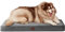 EHEYCIGA Orthopädisches Hundebett XXL Grosse Hunde 127x91x10cm, Hundekissen Waschbar Flauschig, Hundematte Hundematratze für Kiste, Grau