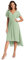 Ever-Pretty Robe de Soirée Manches Volantées Col V High Low Robe D'InvitéVerte Menthe40