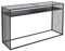 Riess Ambiente Design Konsolentisch Architecture 120cm schwarz Marmor-Optik Rauchglas, Beistelltisch für Dein Wohnzimmer, moderner Sofatisch