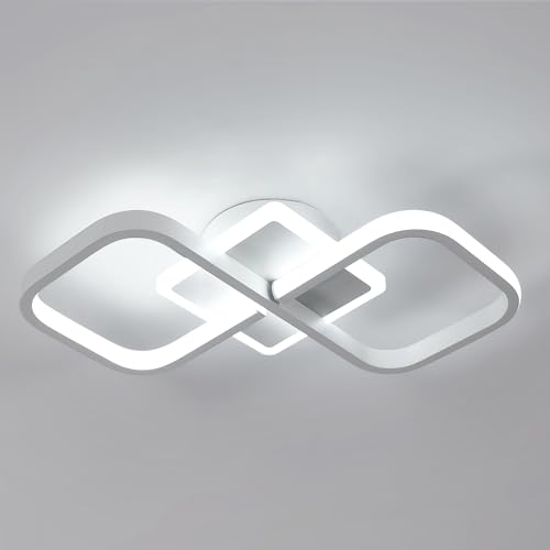 Comely Deckenlampe LED 36W 4000LM, Weiß Quadrat LED Deckenleuchte Moderne, LED Deckenbeleuchtung für Wohnzimmer Schlafzimmer Salon, Balkon, Kaltweißes Licht 6500K