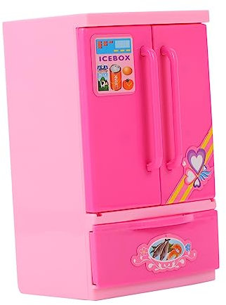 NAMOARLY 1 Pc Refrigerador Simulado Muebles del Hogar Juguete De La Casa De Juego Jugar a Fingir Nevera Juguetes para Niñas Juguete del Rompecabezas Niño El Plastico Electrodomésticos Mini