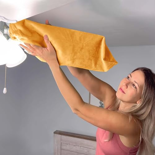 ZRVTM Ceiling Fan Duster - Yellow Fan Blade Cleaner Fan Cleaner Sleeve Fan Cleaners for Ceiling Fans Washable Fan Blade Duster Cleaning Tool, SS-17gray-ceiling-fan-duster-FBA