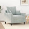 Willood Sessel Hellgrau 60 cm Samt