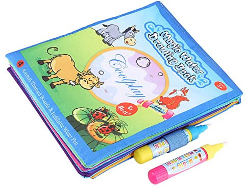 Mrisata Livre de Coloriage Magique en Tissu, Dessin à L'eau, Jouet pour Enfants, Apprentissage Précoce