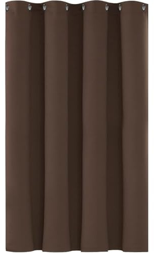 Verdunklungsvorhänge Gardinen mit Ösen, 60 x 245 cm Schöner Weicher, Sichtschutz Blickdichte Schlaufen Gardinen, Raumteiler Blickdicht Waschbar, in Vielen Farben Und Größen, Braun