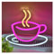 BYAMBD Home Bar Decor Coffee Cup Neon Light Cup Neon Sign USB Powered Dimmable Night Light for Shop Party Wall Decor Sign Lamp 22.2cm×19.2cm