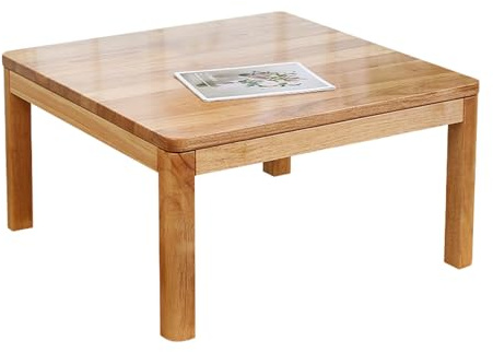 Japanischer Kotatsu-Tisch, Japanischer Warmer Tisch Tatami, Kotatsu Heizung Japanischer Tisch, Warm Tatami Massivholz Tisch, für Zimmer Schlafzimmer Wohnzimmer(Log Color)