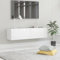 CINDERFUL Meuble TV Blanc Brillant 120x30x30 cm Bois d’ingénierie,Meuble TV Design Chic Mural avec Portes Abattantes en Bois d'Ingénierie Blanc Brillant 120 cm Meubles TV, Banc TV