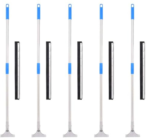 5 escobillas de acero y goma para jardín en casa, 55 x 119,5 cm