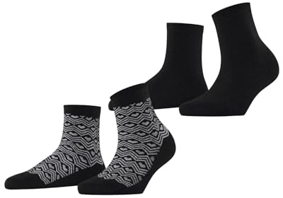 ESPRIT Damen Heart Pattern 2-Pack Socken Baumwolle atmungsaktiv