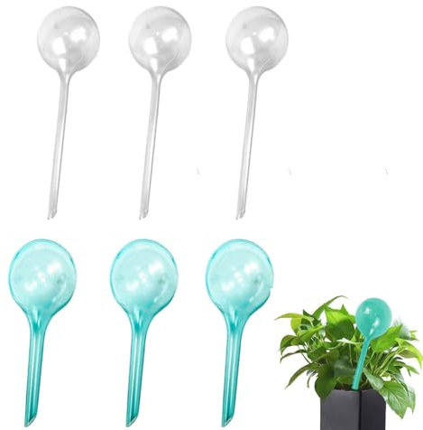 Armastuse 6 Pezzi Globi per Irrigazione Automatica di Piante,Dispositivi di Irrigazione per Piante da Interno ed Esterno (Verde & Blu)