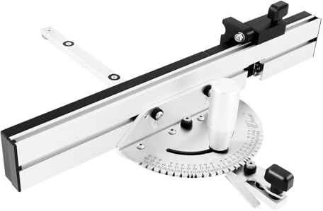 Präzisions-Goniometer, Gehrungslehre Winkelbereich von 0 bis 60° | Hochpräzise Tischsägen-Gehrungslehre Mit Klappanschlag für HolzwerkstäTten, HeimwerkerwerkstäTten Usw