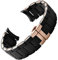 AITEKODVG Bande de Montres en Acier en Caoutchouc en Caoutchouc Noir en Silicone Noir pour Armani AR5905 | 5906 | 5920 | 5919 | 5859 Femmes 20 mm Homme 23 mm Bracelet de bracele